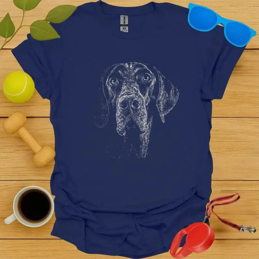 German Shorthaired Pointer Monochrome Portrait Tee