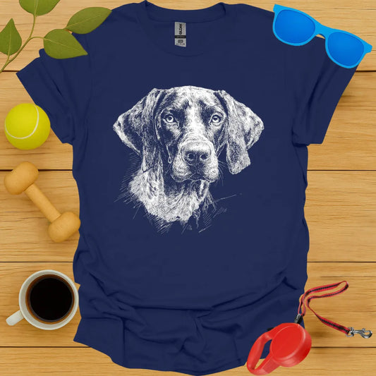 German Shorthaired Pointer Monochrome Portrait Tee