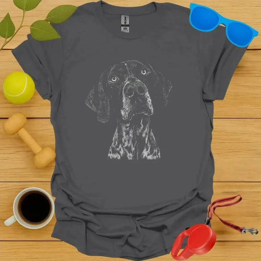 German Shorthaired Pointer Monochrome Portrait Tee