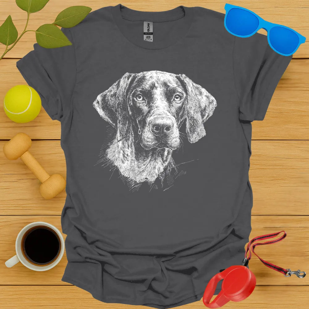 German Shorthaired Pointer Monochrome Portrait Tee