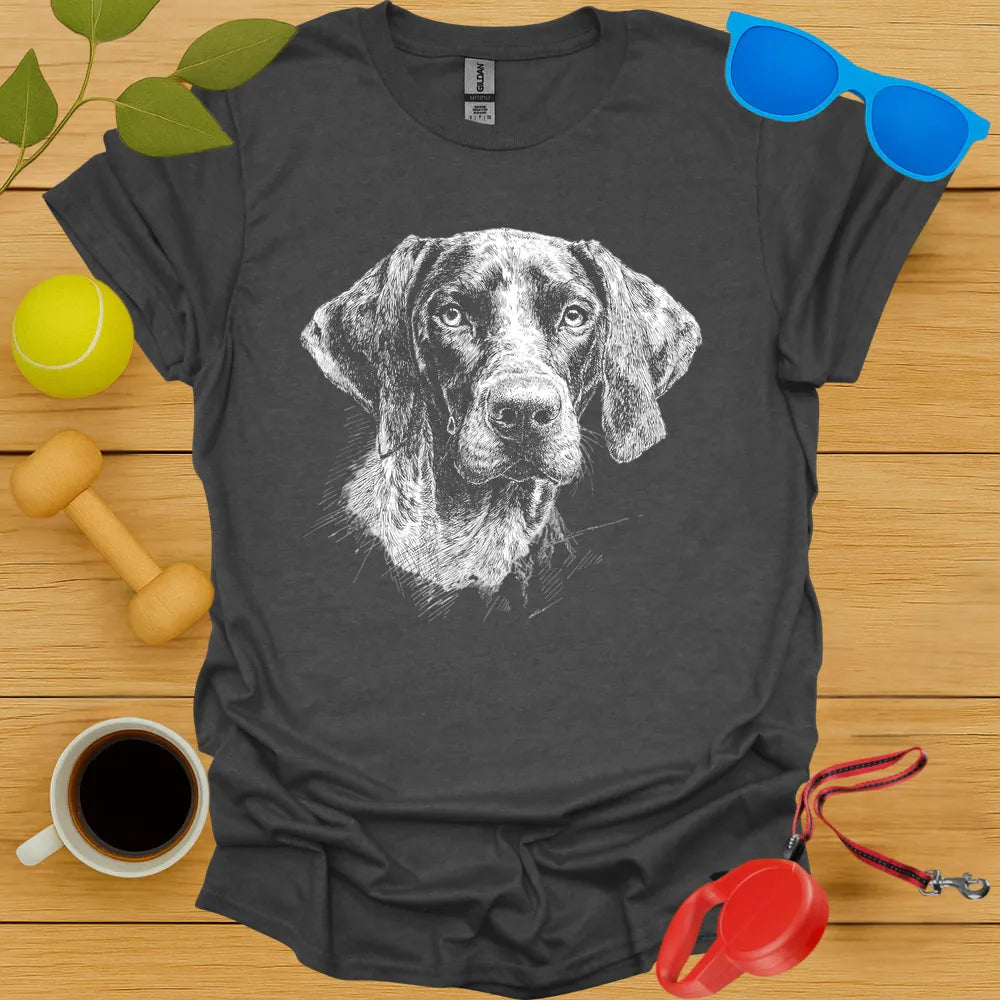 German Shorthaired Pointer Monochrome Portrait Tee