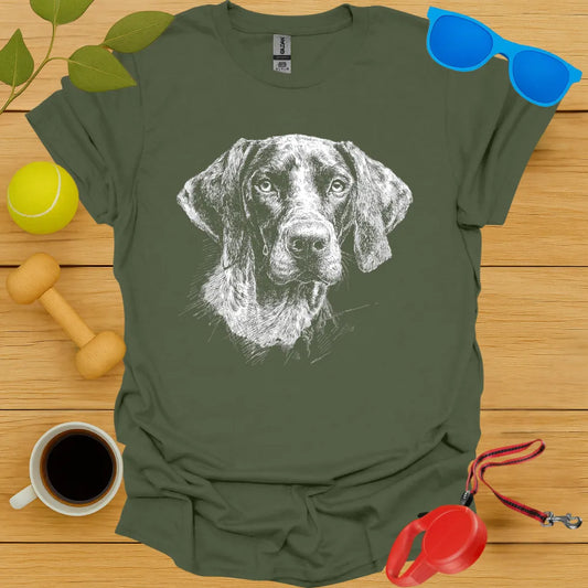 German Shorthaired Pointer Monochrome Portrait Tee