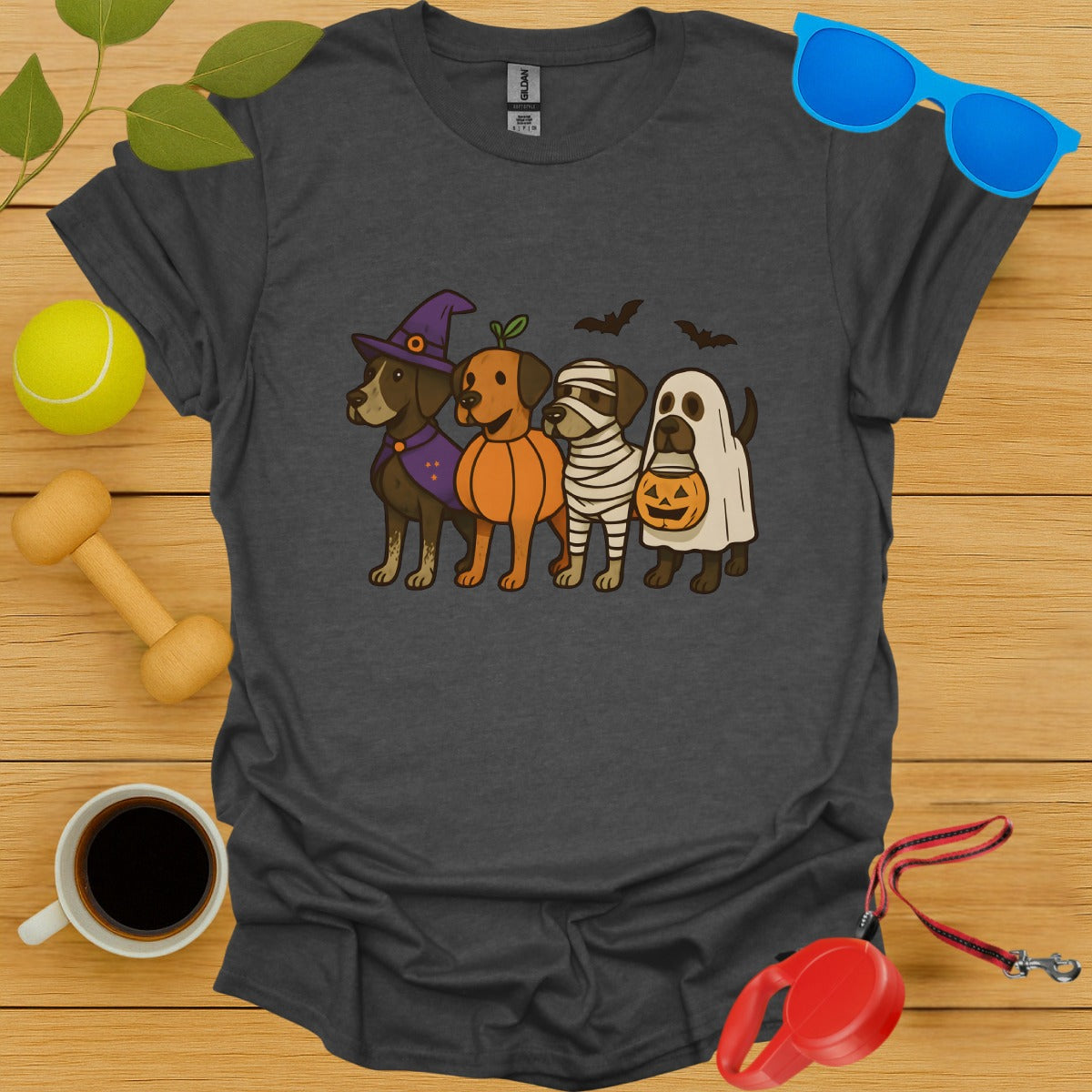 Cute Halloween Dogs Design on Grey Shirt product