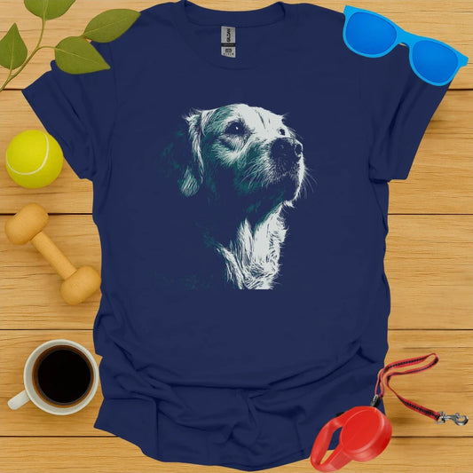 Golden Retriever Duotone Portrait Tee