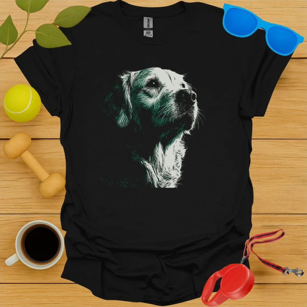 Golden Retriever Duotone Portrait Tee