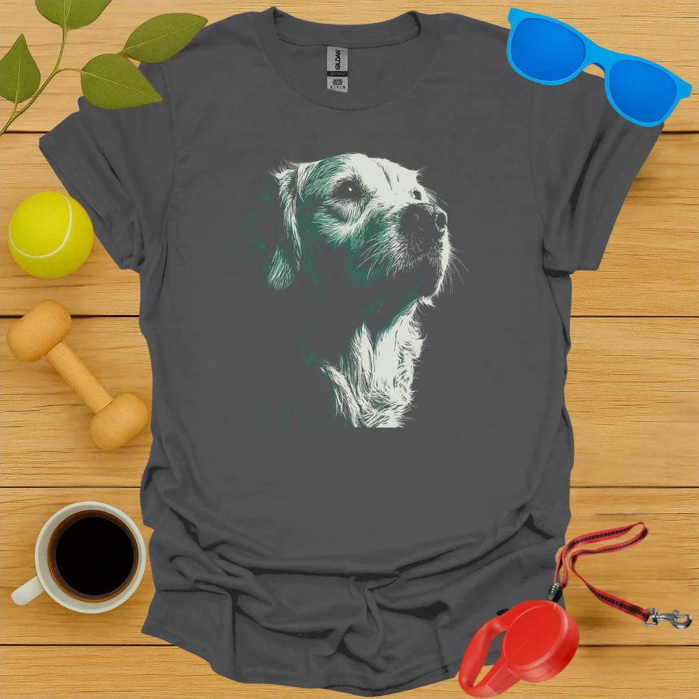Golden Retriever Duotone Portrait Tee