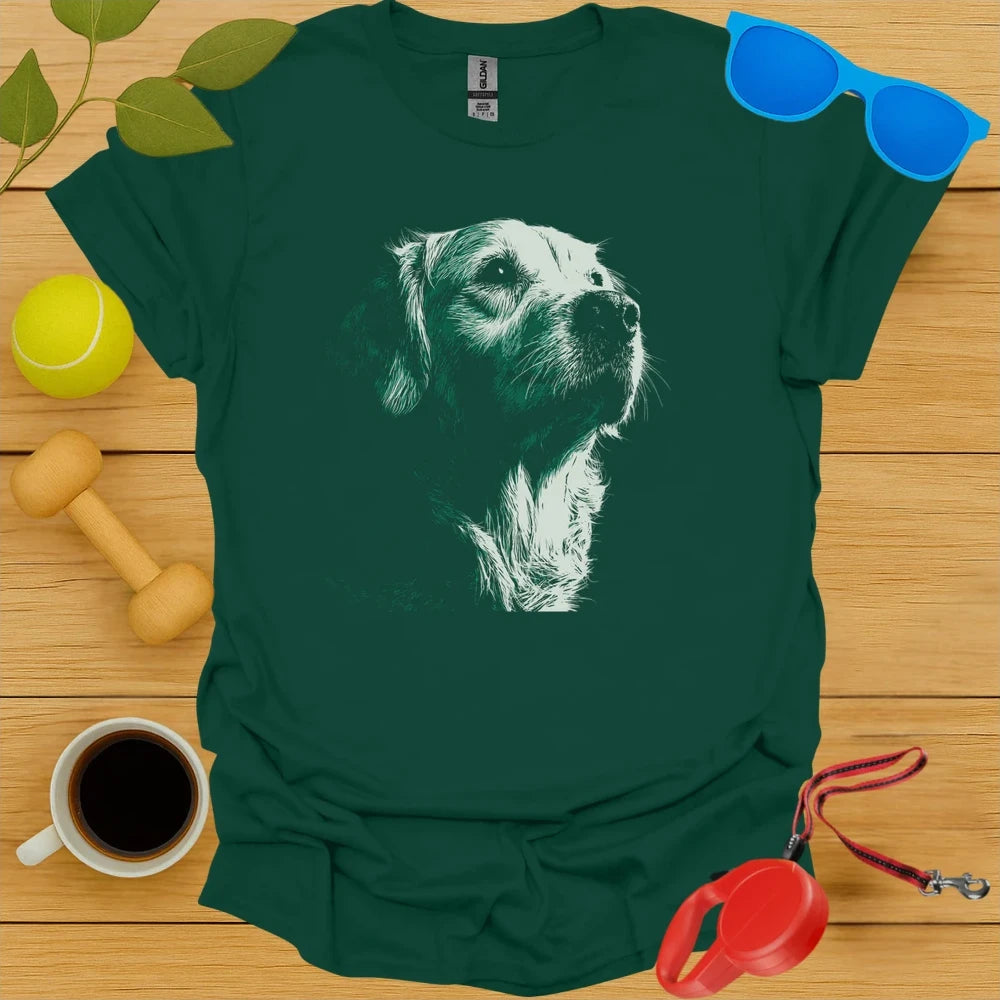 Golden Retriever Duotone Portrait Tee
