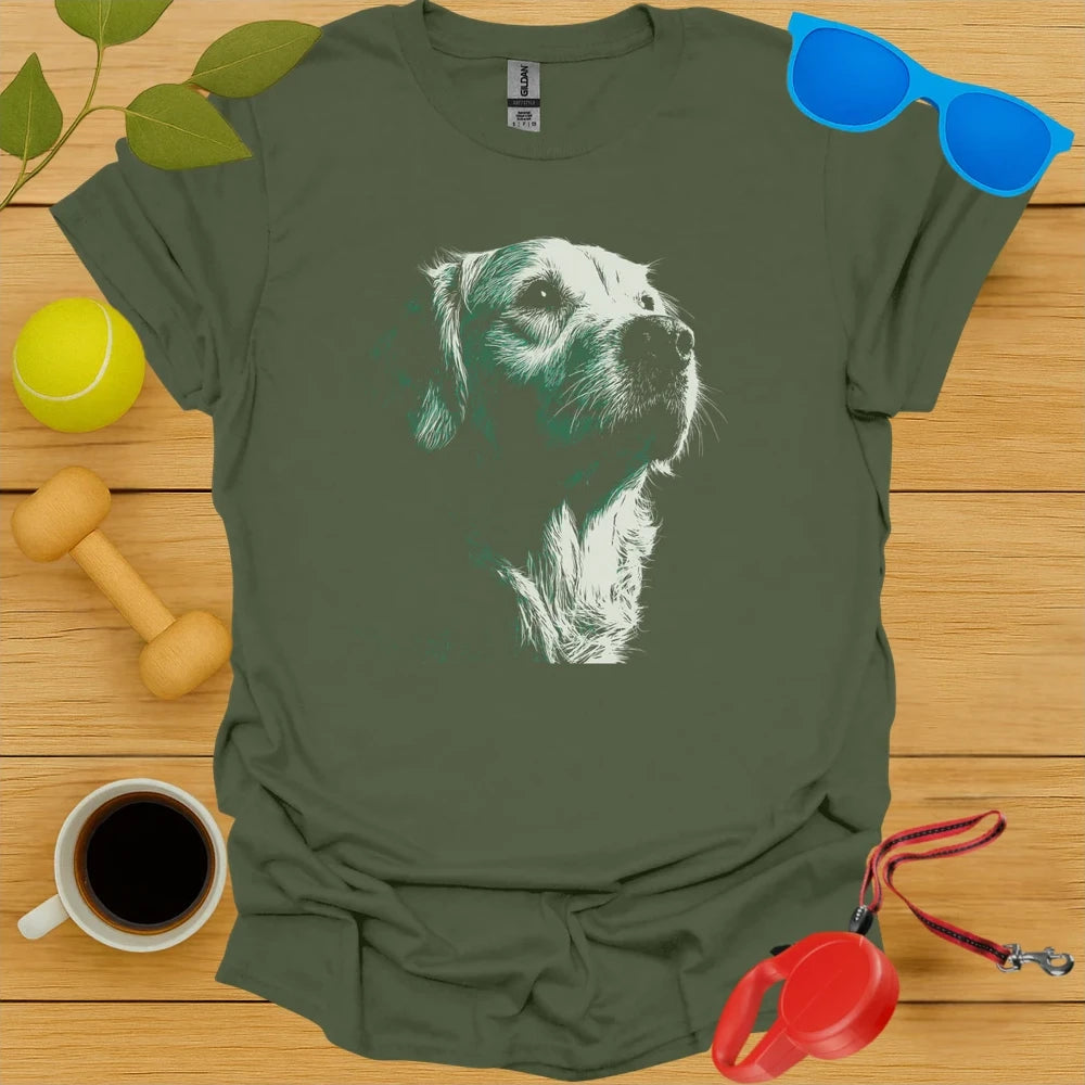 Golden Retriever Duotone Portrait Tee