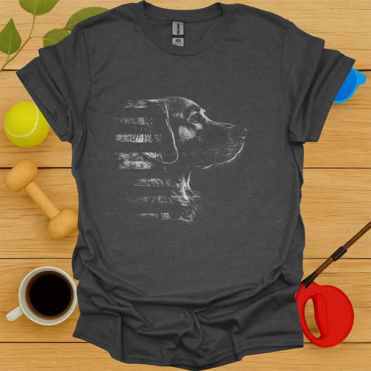 Golden Retriever Flag Tee