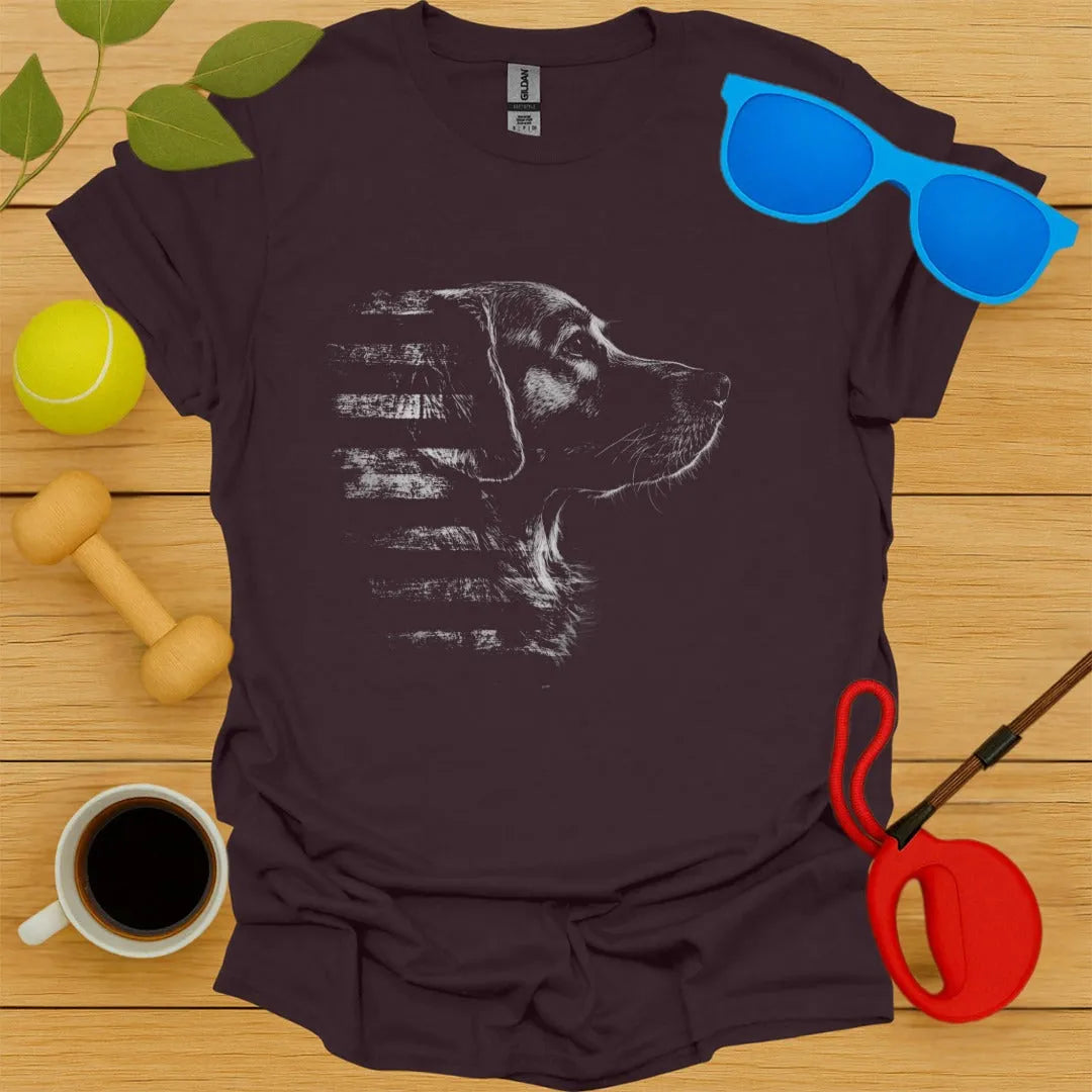 Golden Retriever Flag Tee
