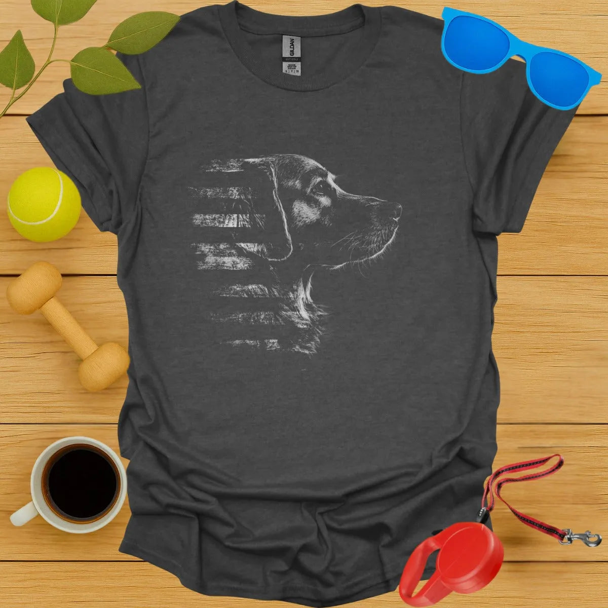 Golden Retriever Flag Tee