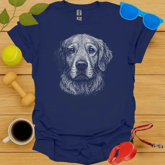 Golden Retriever Monochrome Portrait Tee