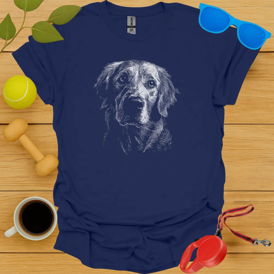Golden Retriever Monochrome Portrait Tee