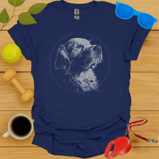 Golden Retriever Monoline Portrait Tee