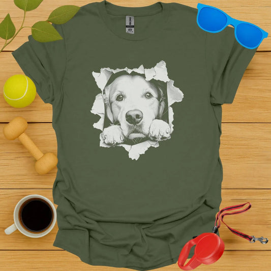 Golden Retriever Peaking T-Shirt