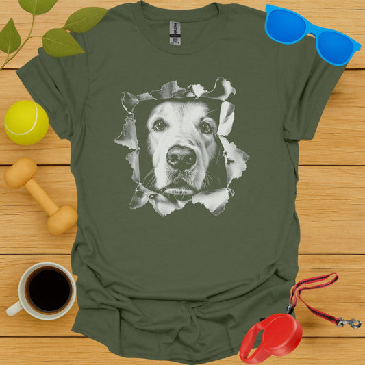 Golden Retriever Peaking Tee
