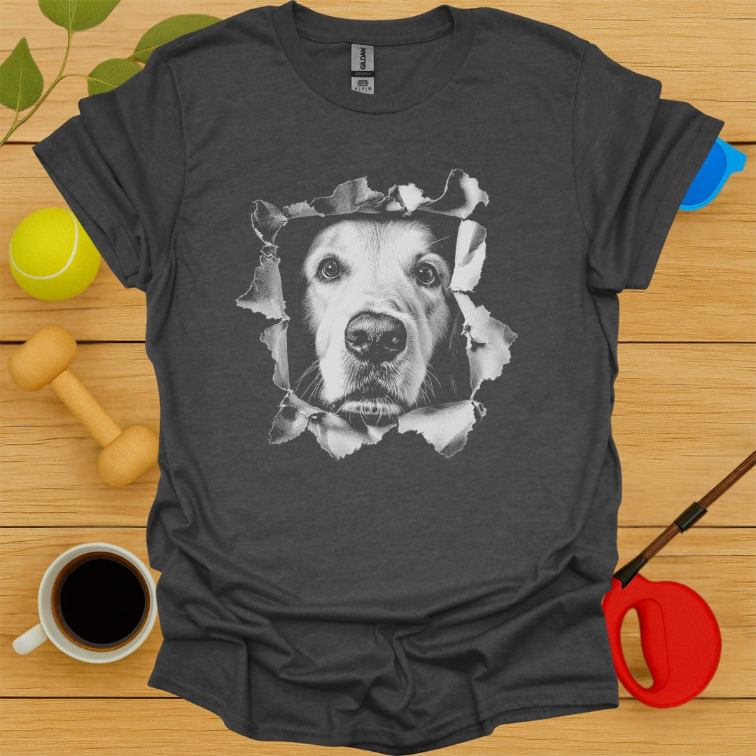 Golden Retriever Peaking Tee