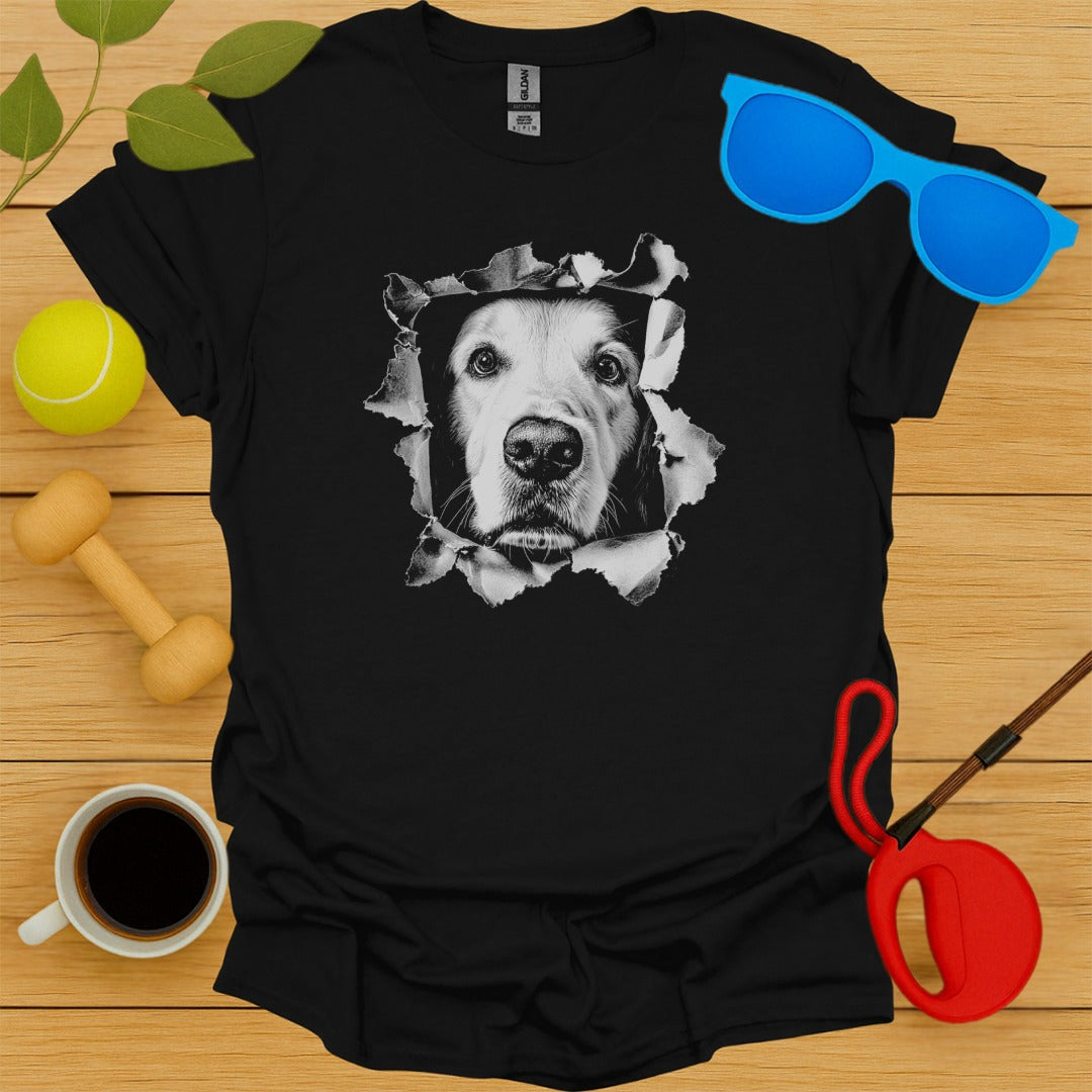 Golden Retriever Peaking Tee