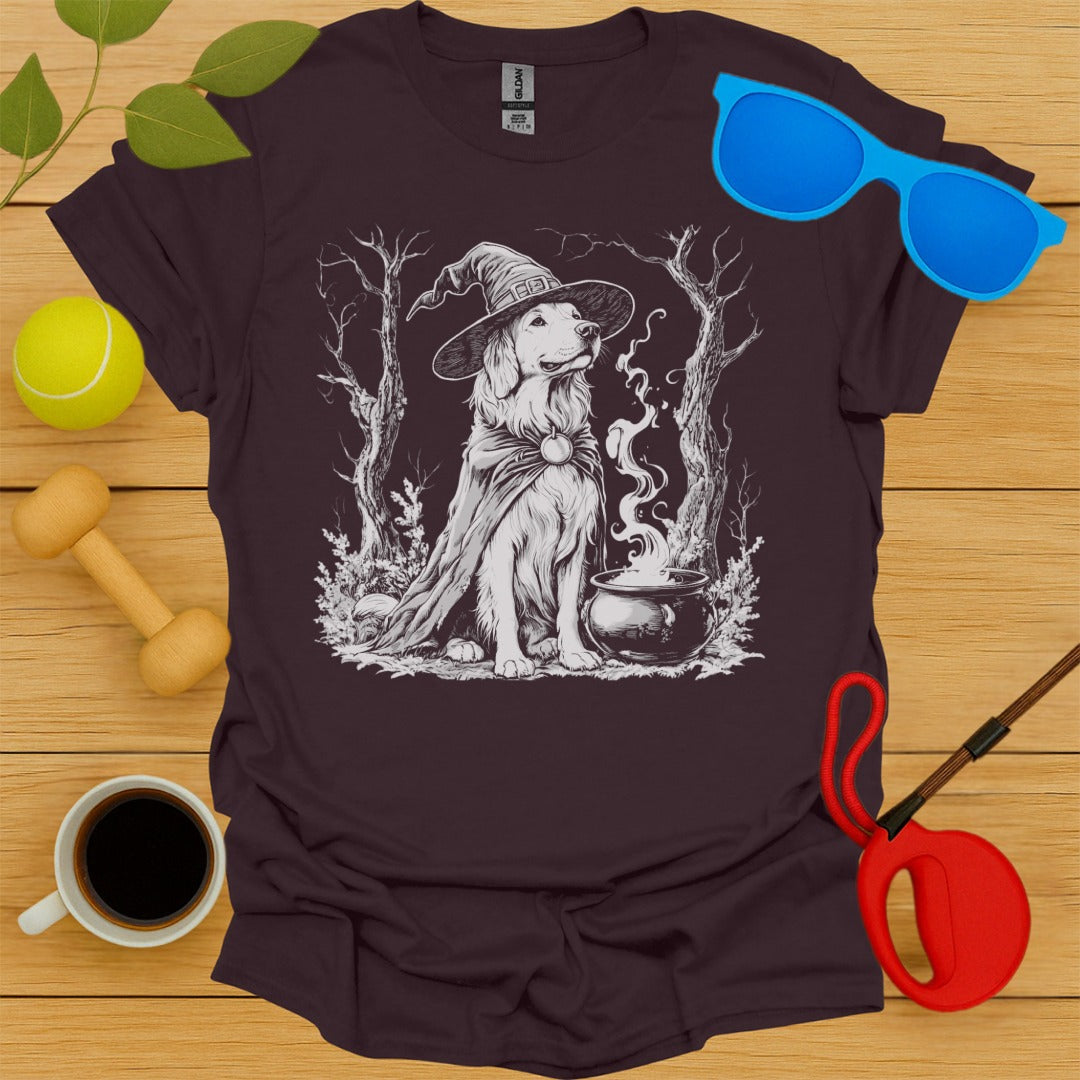 Golden Retriever Witch T-Shirt