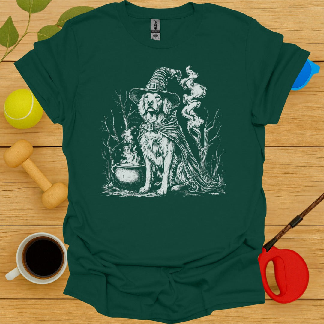 Golden Retriever Witch Tee