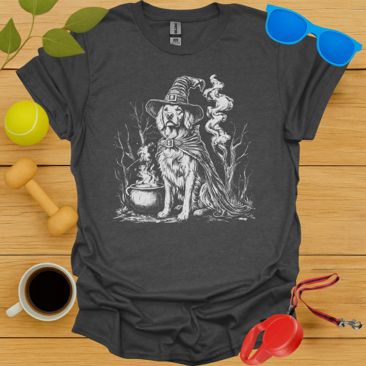 Golden Retriever Witch Tee