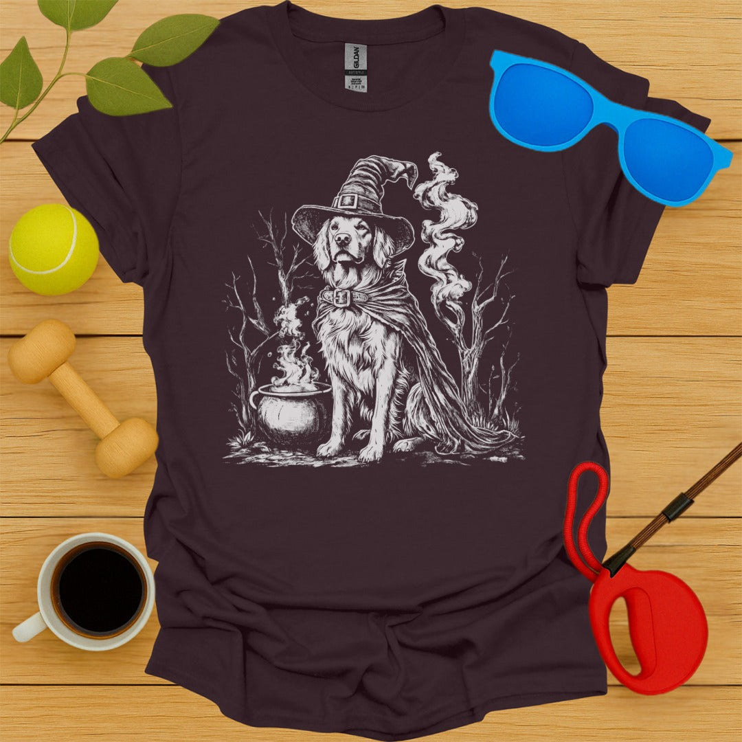 Golden Retriever Witch Tee