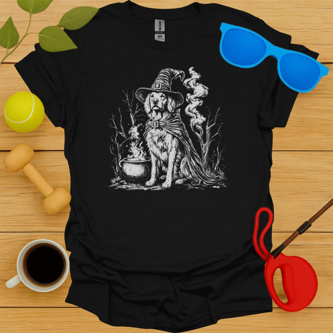 Golden Retriever Witch Tee