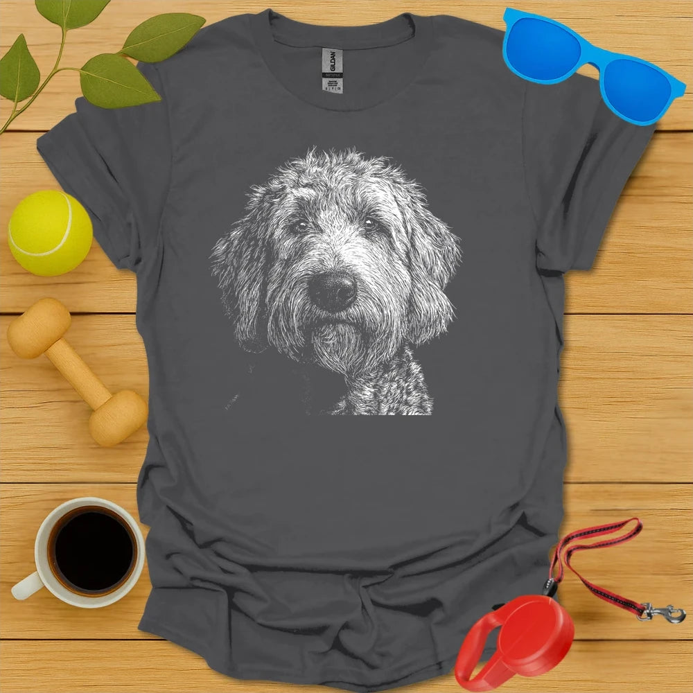 Goldendoodle Monochrome Portrait Tee