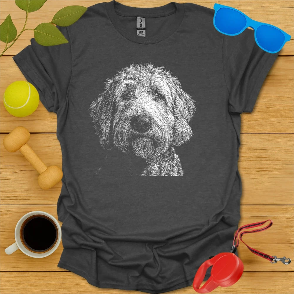Goldendoodle Monochrome Portrait Tee