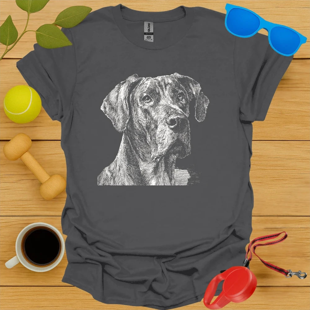 Great Dane Monochrome Portrait Tee
