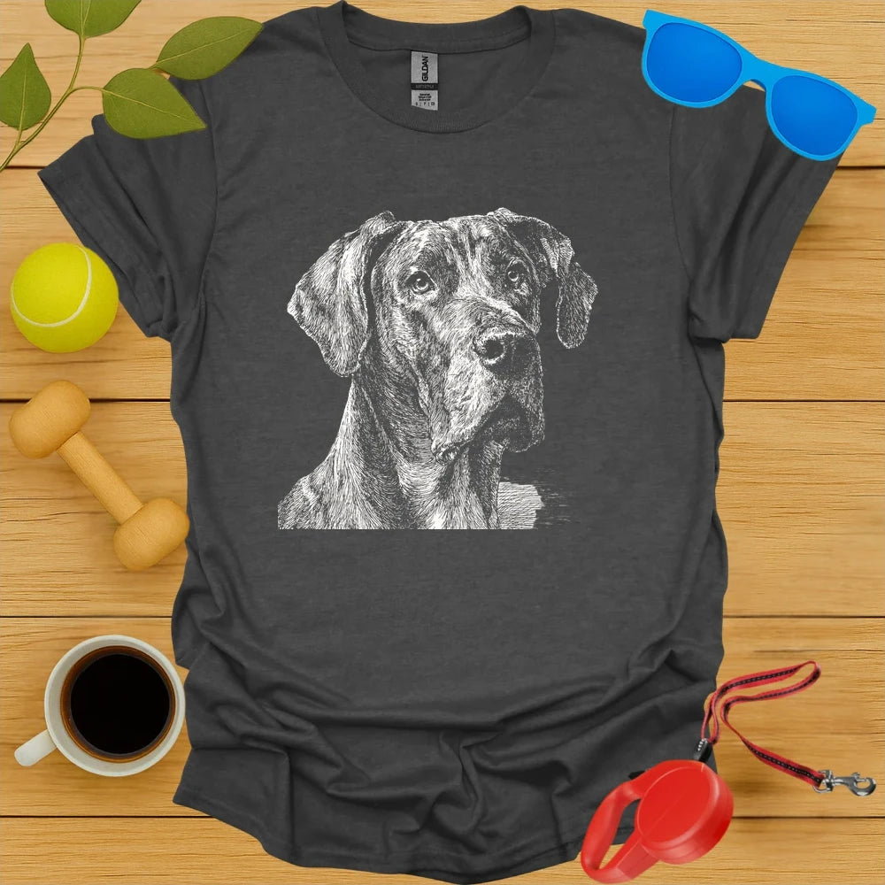 Great Dane Monochrome Portrait Tee