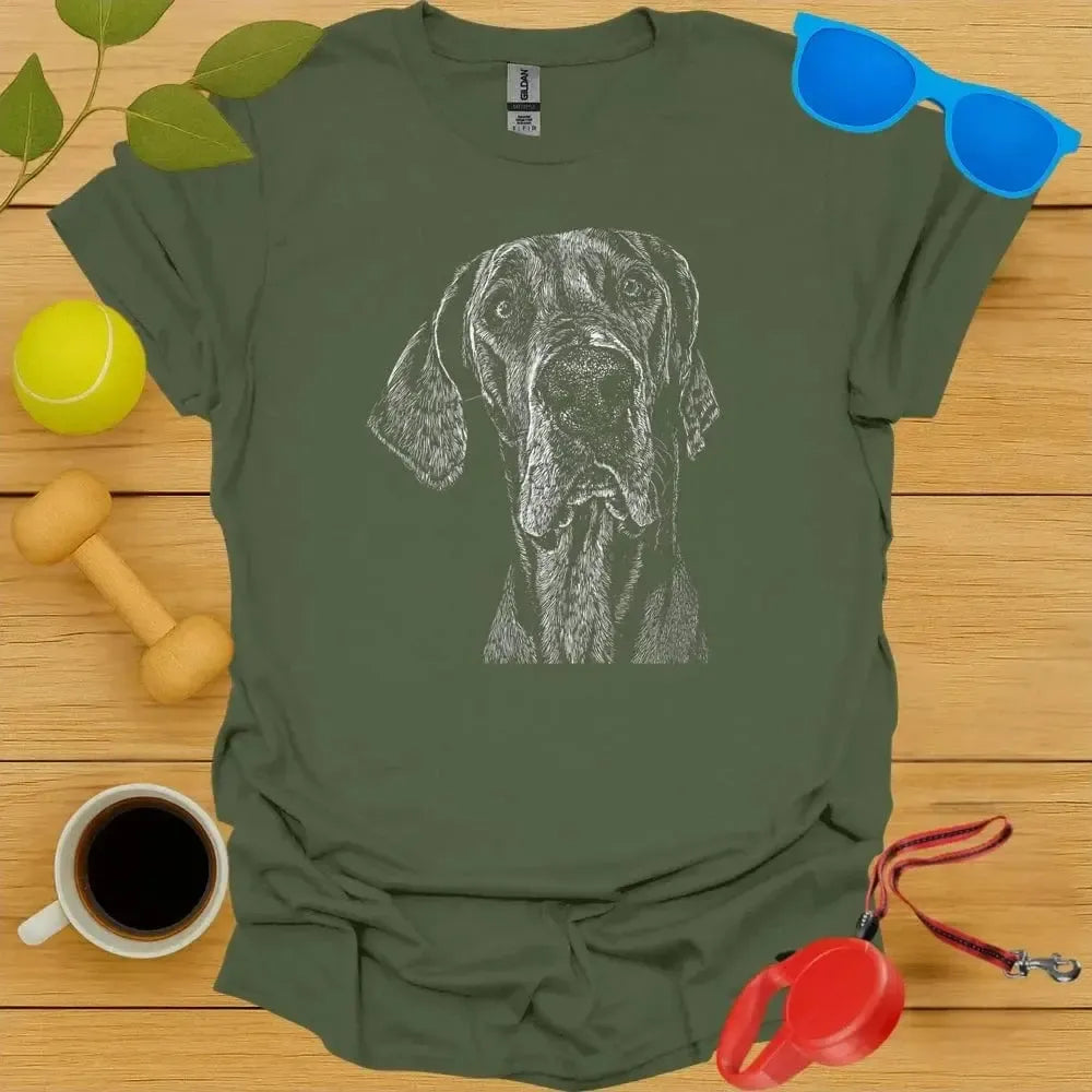 Great Dane Monochrome Portrait Tee