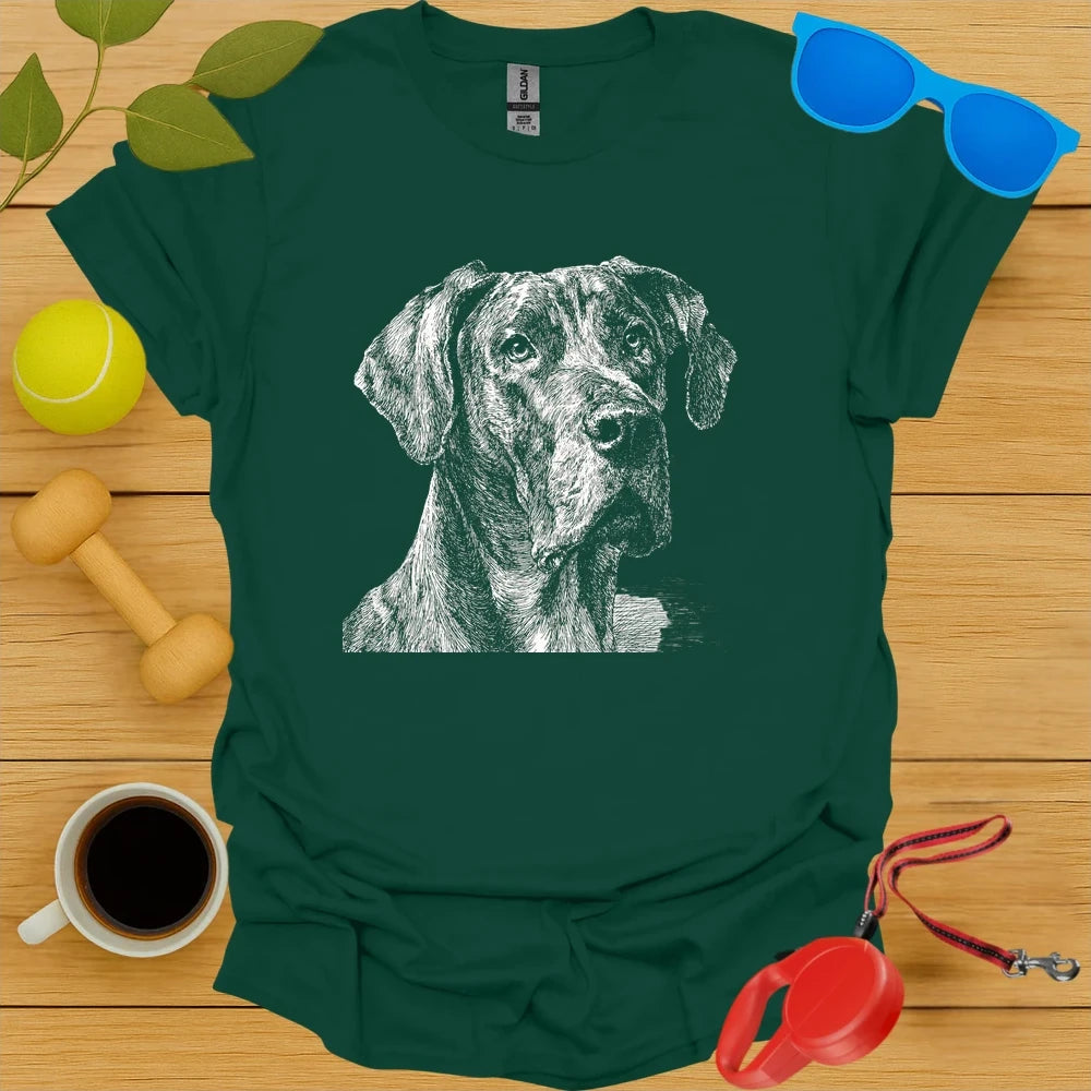 Great Dane Monochrome Portrait Tee