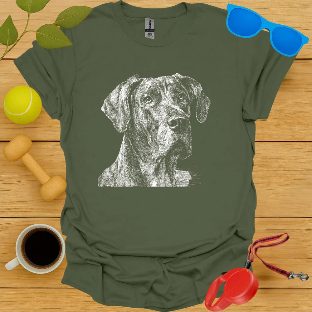 Great Dane Monochrome Portrait Tee