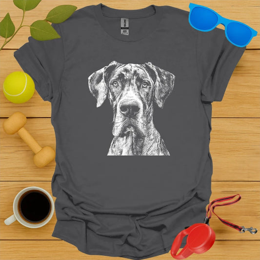 Great Dane Portrait Sketch Tee