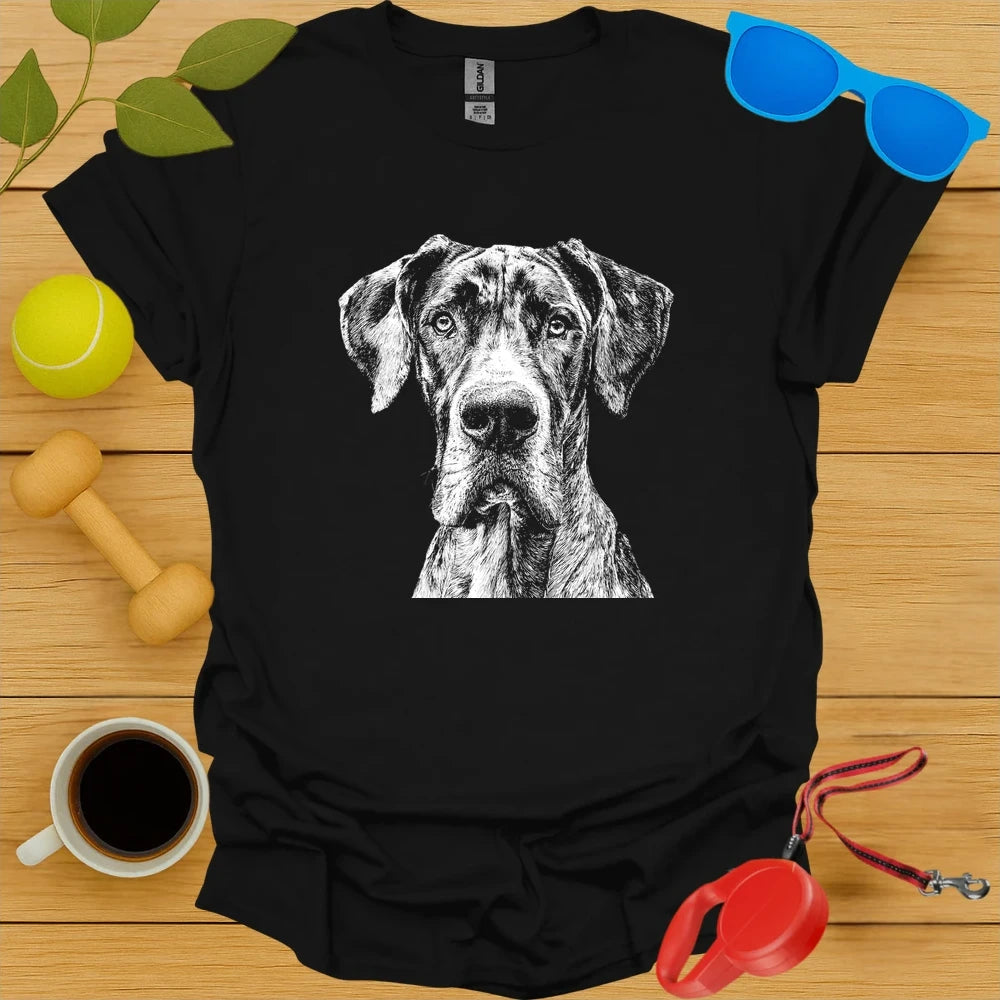 Great Dane Portrait Sketch Tee