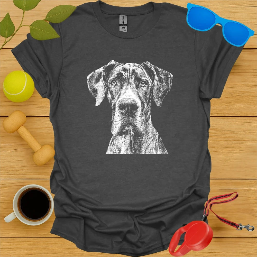 Great Dane Portrait Sketch Tee