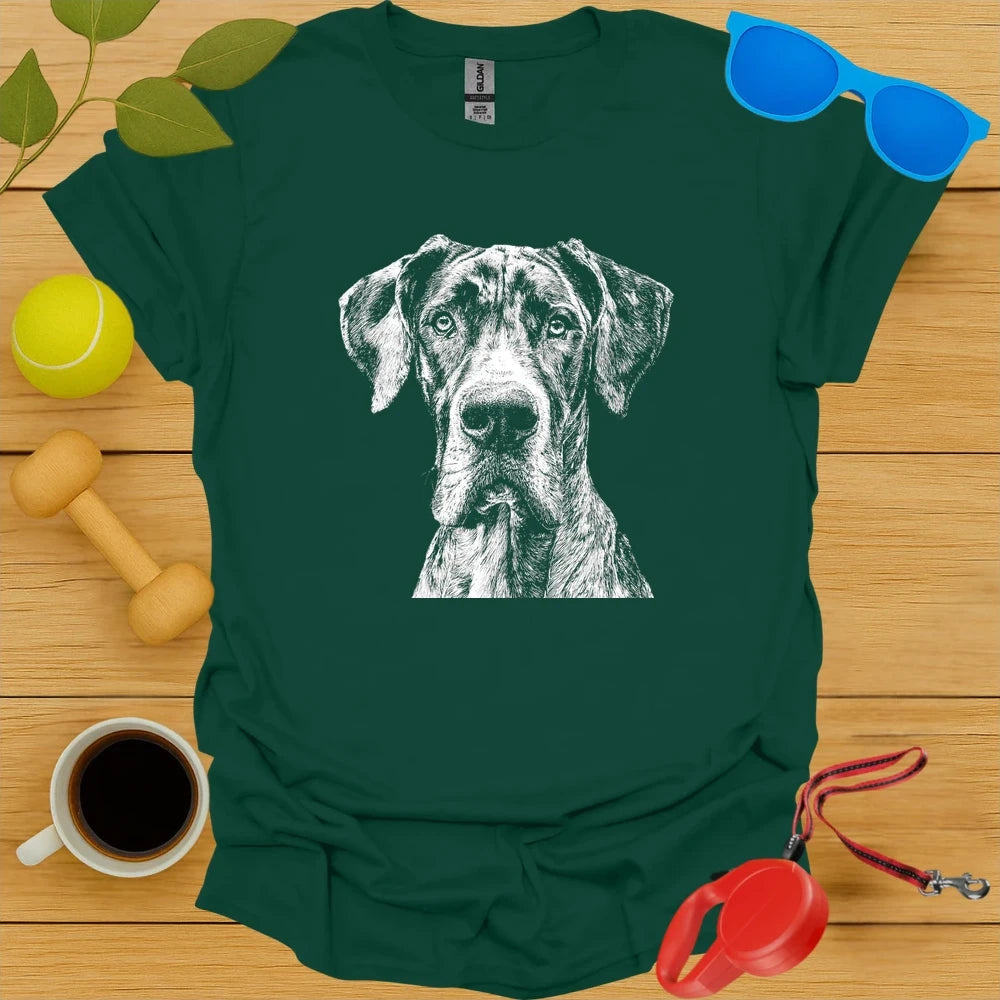 Great Dane Portrait Sketch Tee