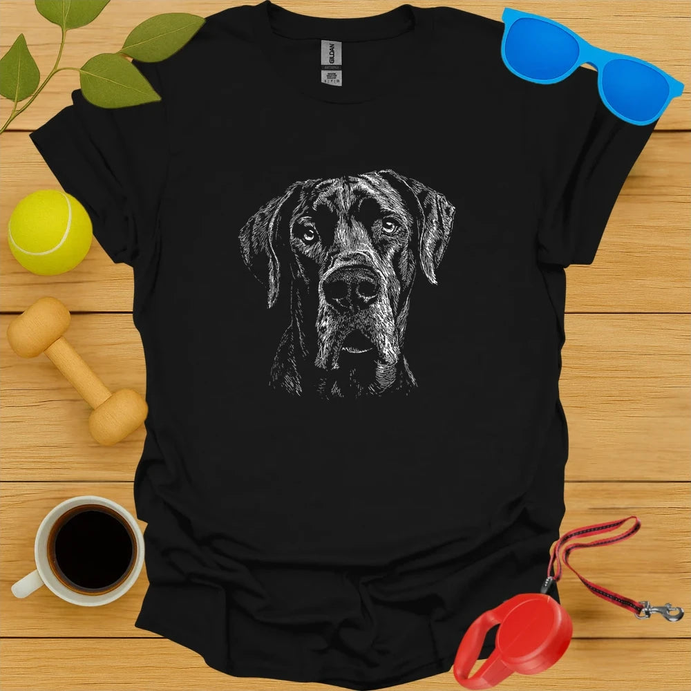 Great Dane Sketch Portrait Tee