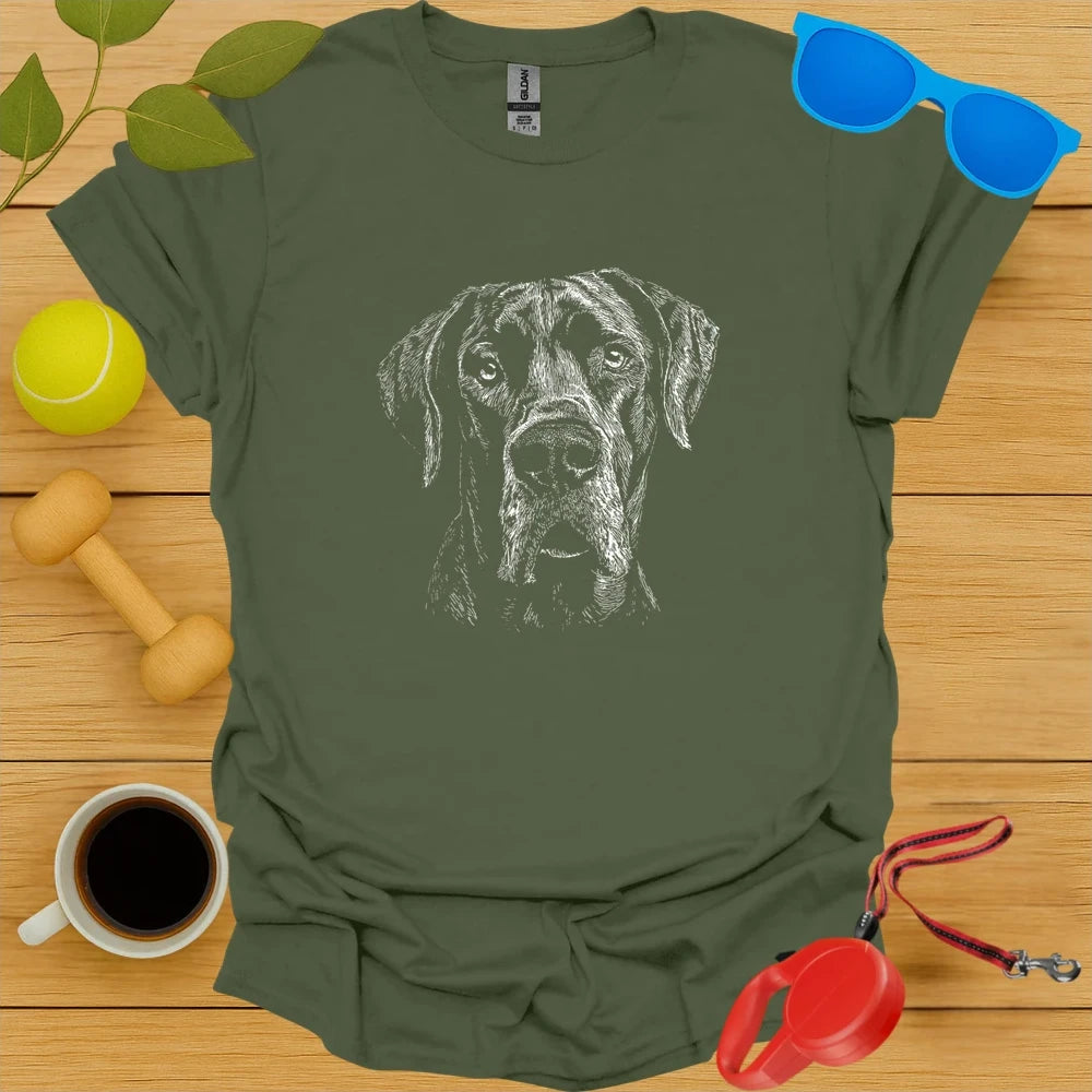 Great Dane Sketch Portrait Tee