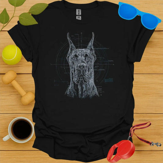 Great Dane Technical Blueprint Portrait Tee