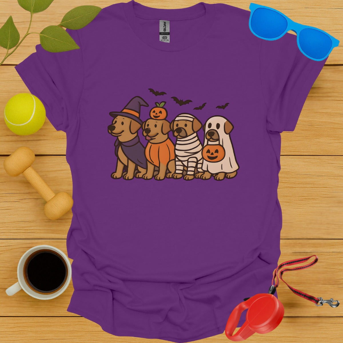 Cute Halloween Dogs in Costumes Graphic T-shirt product type