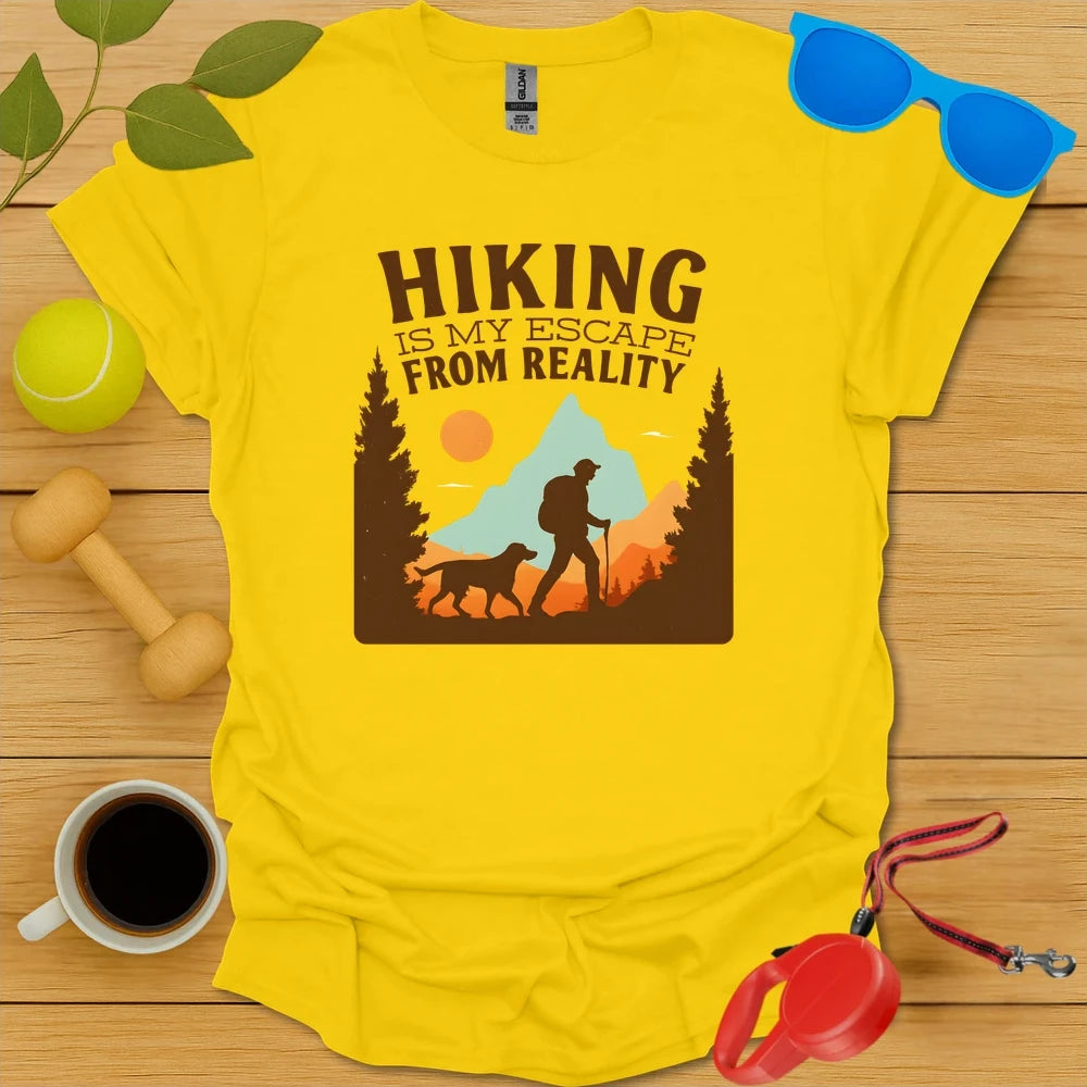 Hiking Is My Escape From Reality | Dog Lover Tee - Daisy