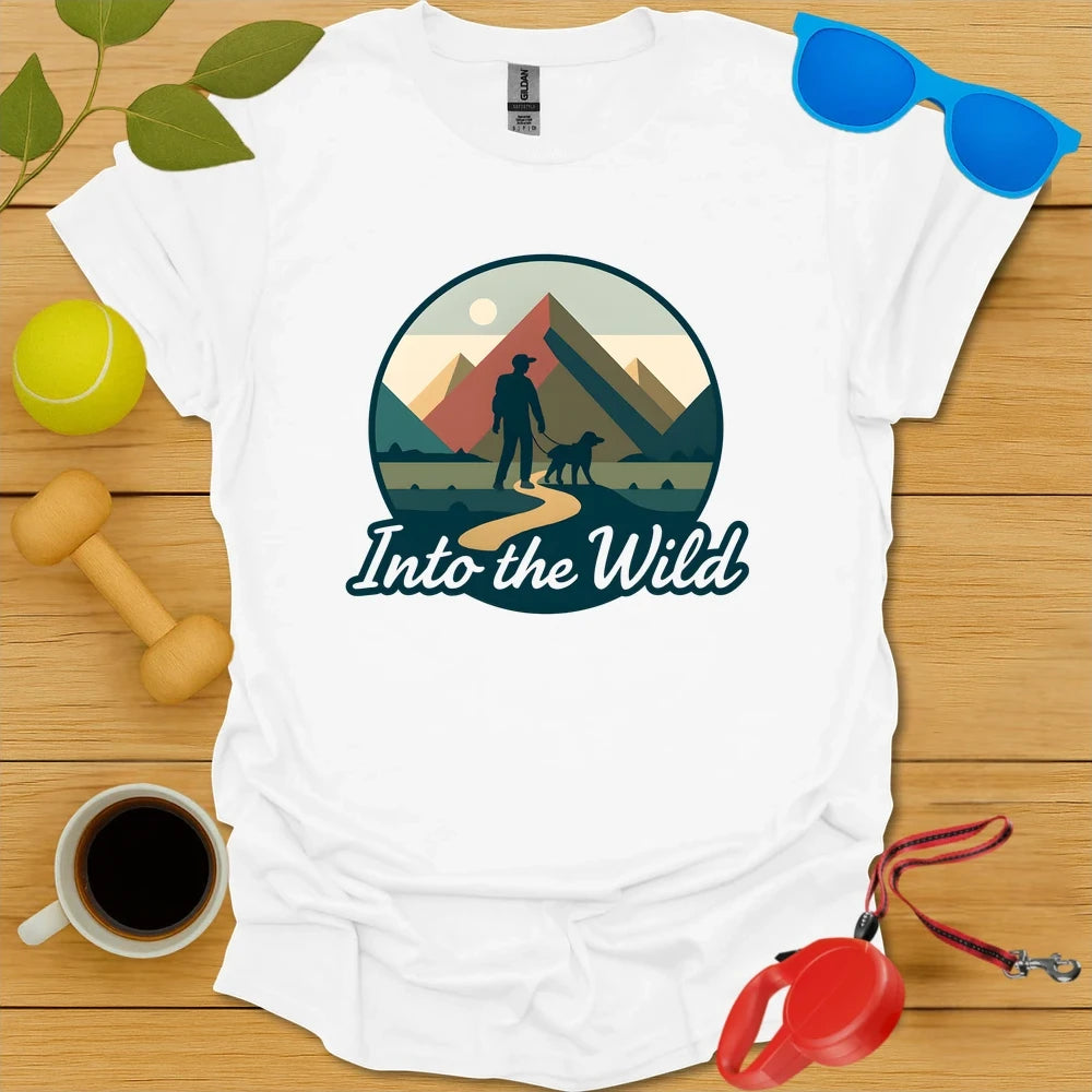 Into the Wild | Hiking Adventure Dog Shirt - White