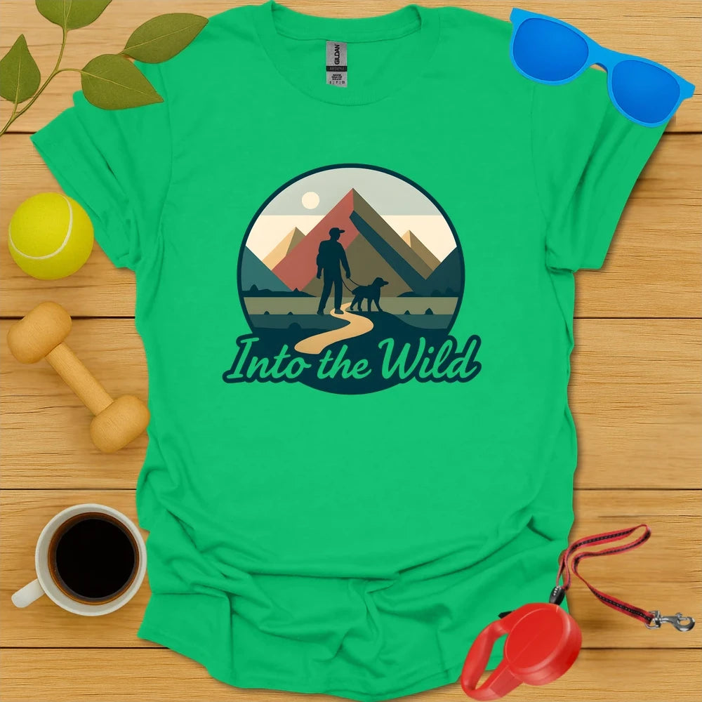 Into the Wild | Hiking Adventure Dog Shirt - Irish Green