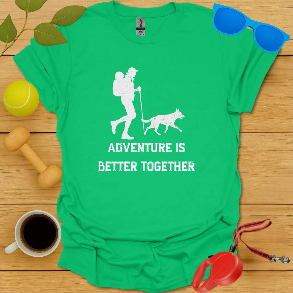 Adventure Is Better Together | Family Hiking Dog Shirt - Irish Green