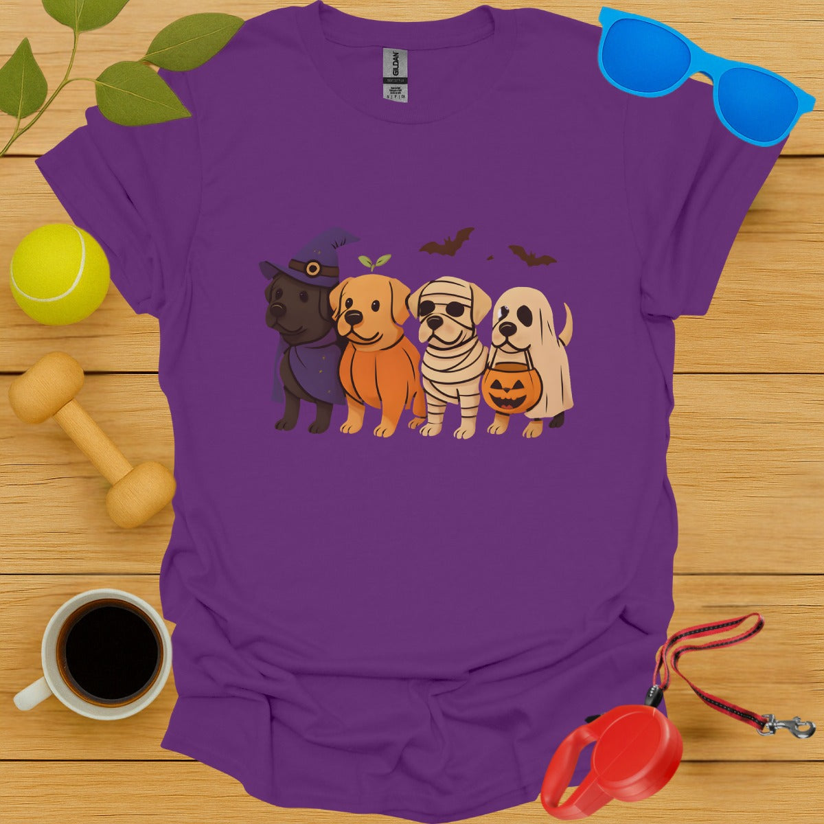 Halloween Dog Costume Design Purple T-Shirt product type