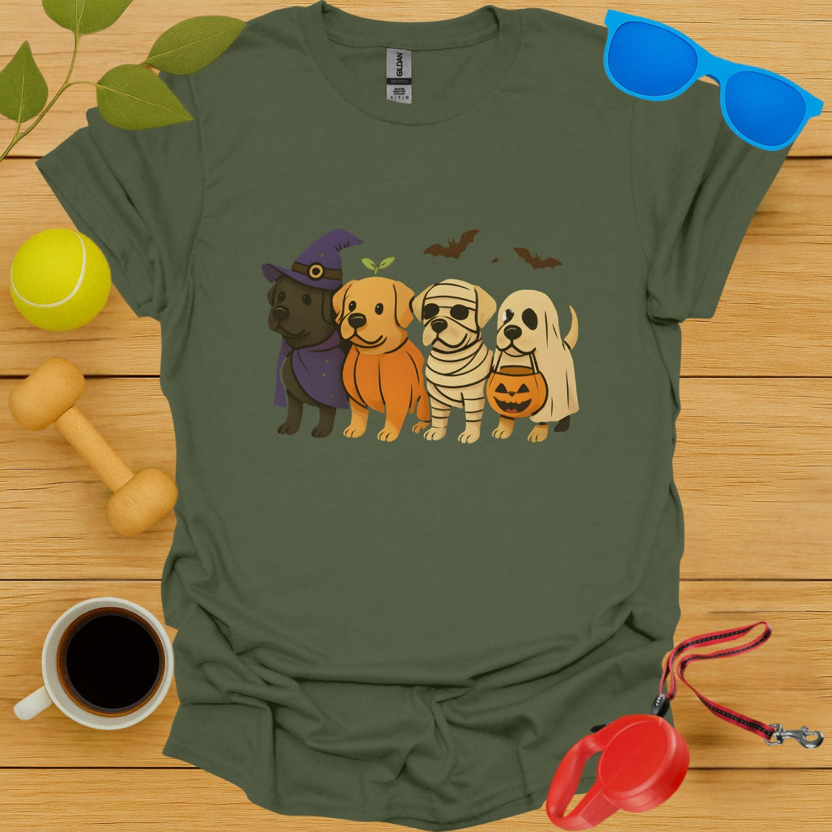 Dogs in Halloween Costumes Graphic T Shirt product type