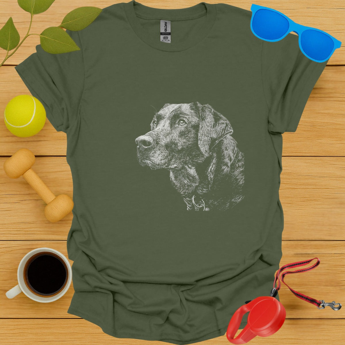 Labrador Retriever Block Print Portrait