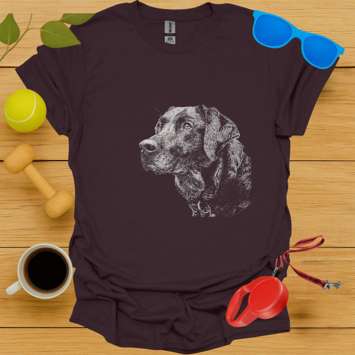 Labrador Retriever Block Print Portrait